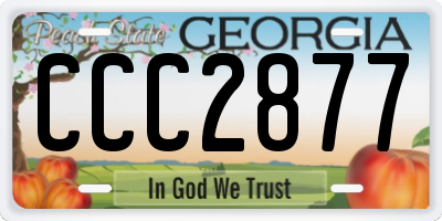 GA license plate CCC2877