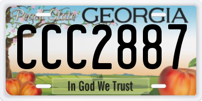 GA license plate CCC2887