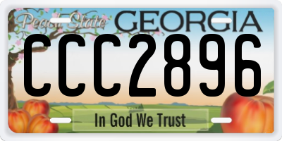 GA license plate CCC2896