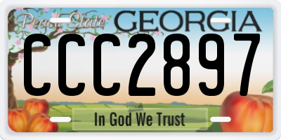 GA license plate CCC2897