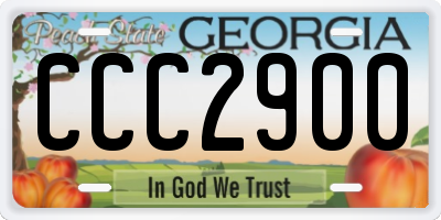 GA license plate CCC2900