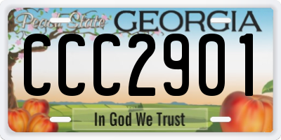 GA license plate CCC2901