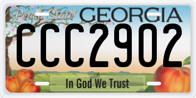 GA license plate CCC2902