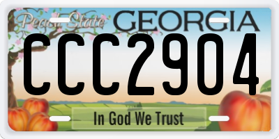 GA license plate CCC2904