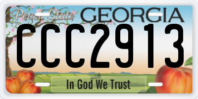 GA license plate CCC2913