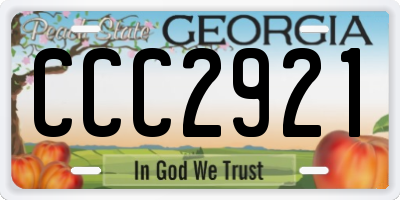 GA license plate CCC2921