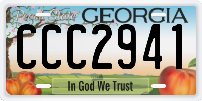GA license plate CCC2941