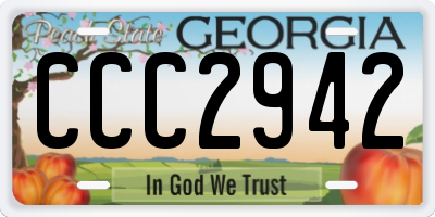 GA license plate CCC2942