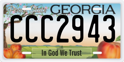 GA license plate CCC2943