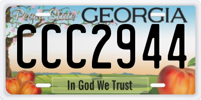 GA license plate CCC2944