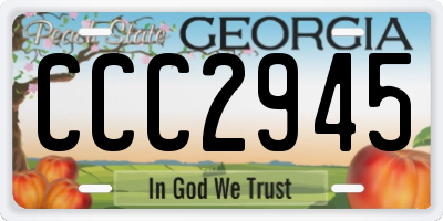 GA license plate CCC2945
