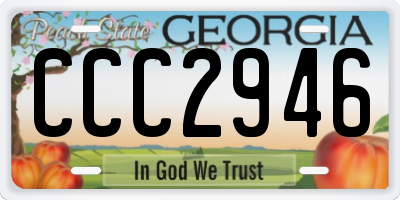 GA license plate CCC2946