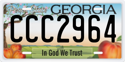 GA license plate CCC2964
