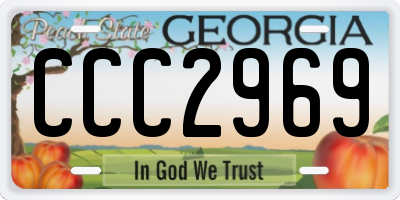 GA license plate CCC2969