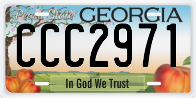GA license plate CCC2971