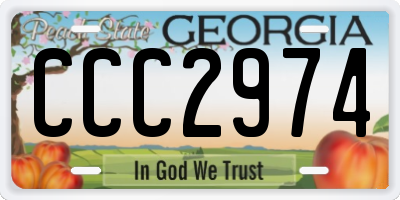 GA license plate CCC2974