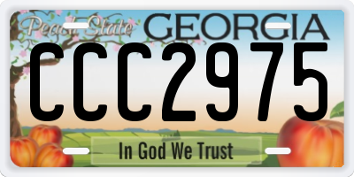 GA license plate CCC2975