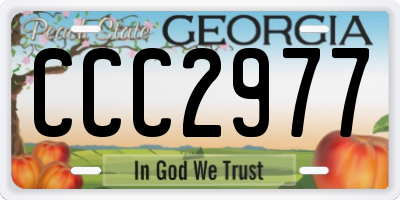 GA license plate CCC2977