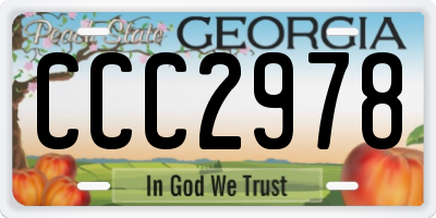 GA license plate CCC2978