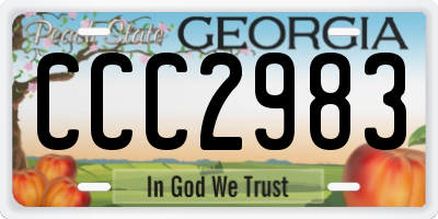 GA license plate CCC2983