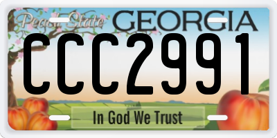 GA license plate CCC2991