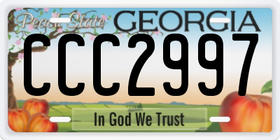 GA license plate CCC2997