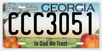 GA license plate CCC3051