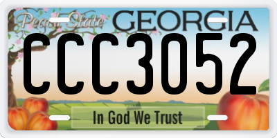 GA license plate CCC3052