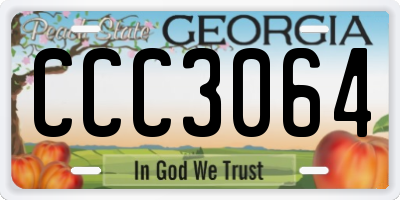 GA license plate CCC3064