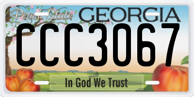 GA license plate CCC3067