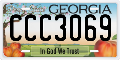 GA license plate CCC3069