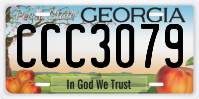 GA license plate CCC3079