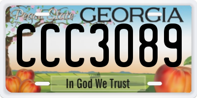 GA license plate CCC3089