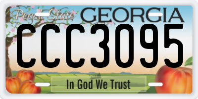 GA license plate CCC3095