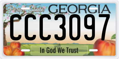 GA license plate CCC3097