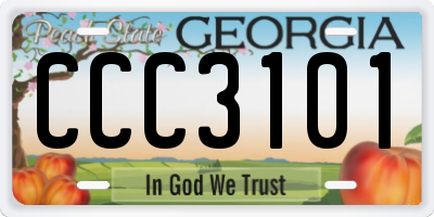 GA license plate CCC3101