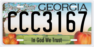 GA license plate CCC3167