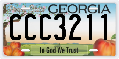 GA license plate CCC3211