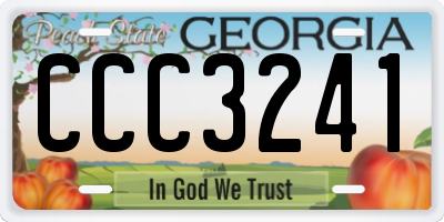 GA license plate CCC3241