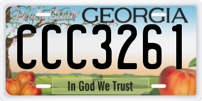 GA license plate CCC3261
