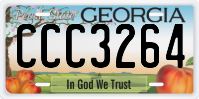 GA license plate CCC3264