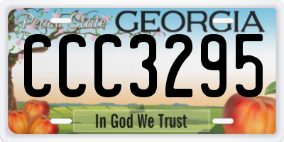 GA license plate CCC3295