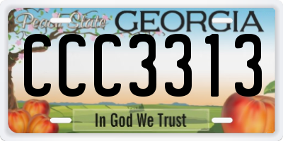 GA license plate CCC3313