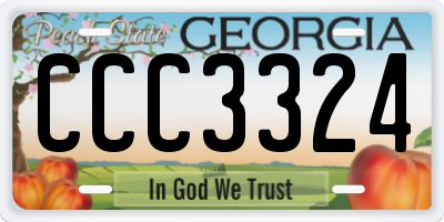 GA license plate CCC3324