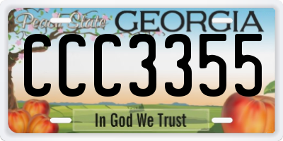 GA license plate CCC3355