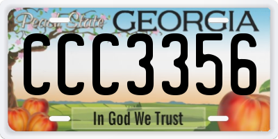 GA license plate CCC3356
