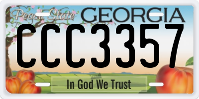 GA license plate CCC3357
