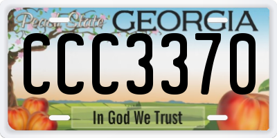 GA license plate CCC3370