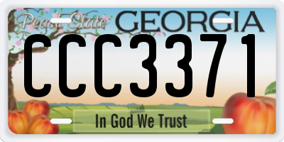 GA license plate CCC3371