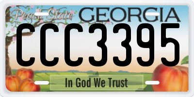 GA license plate CCC3395